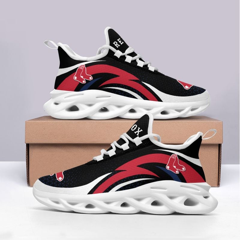 Boston Red Sox Triangle Abstract Pattern Max Soul Shoes NEW054536