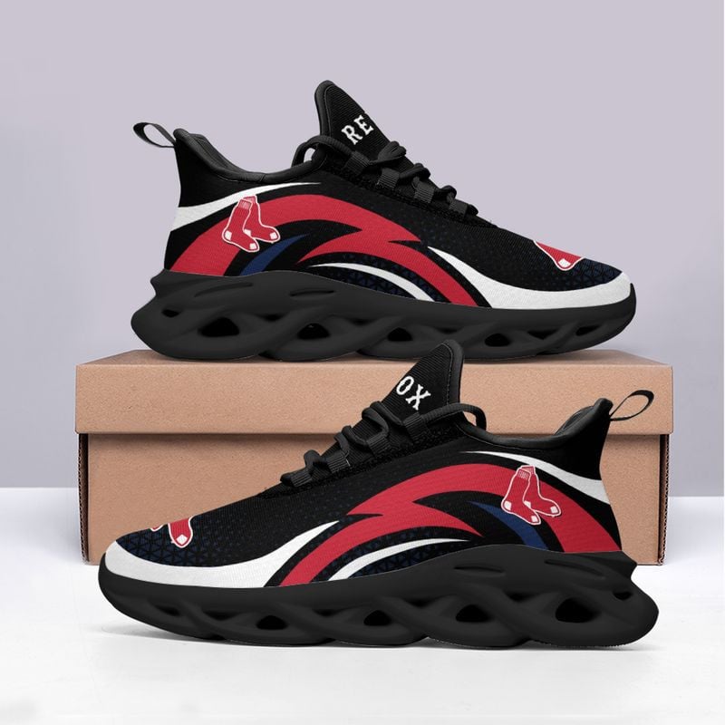 Boston Red Sox Triangle Abstract Pattern Max Soul Shoes NEW054536