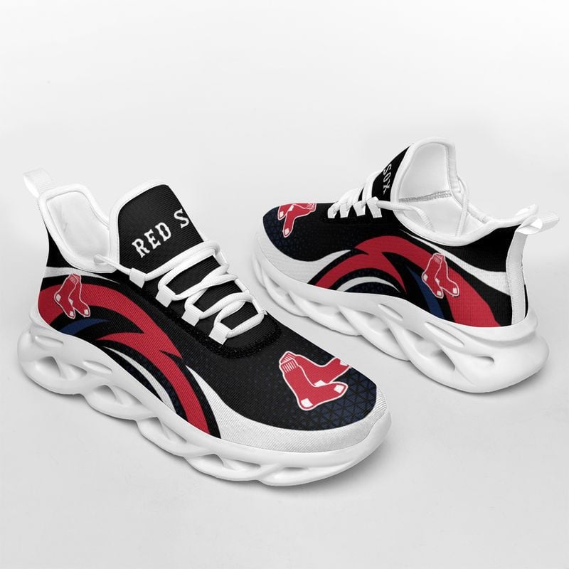 Boston Red Sox Triangle Abstract Pattern Max Soul Shoes NEW054536