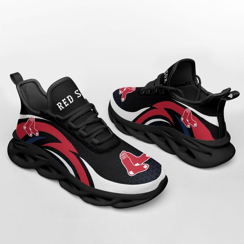 Boston Red Sox Triangle Abstract Pattern Max Soul Shoes NEW054536