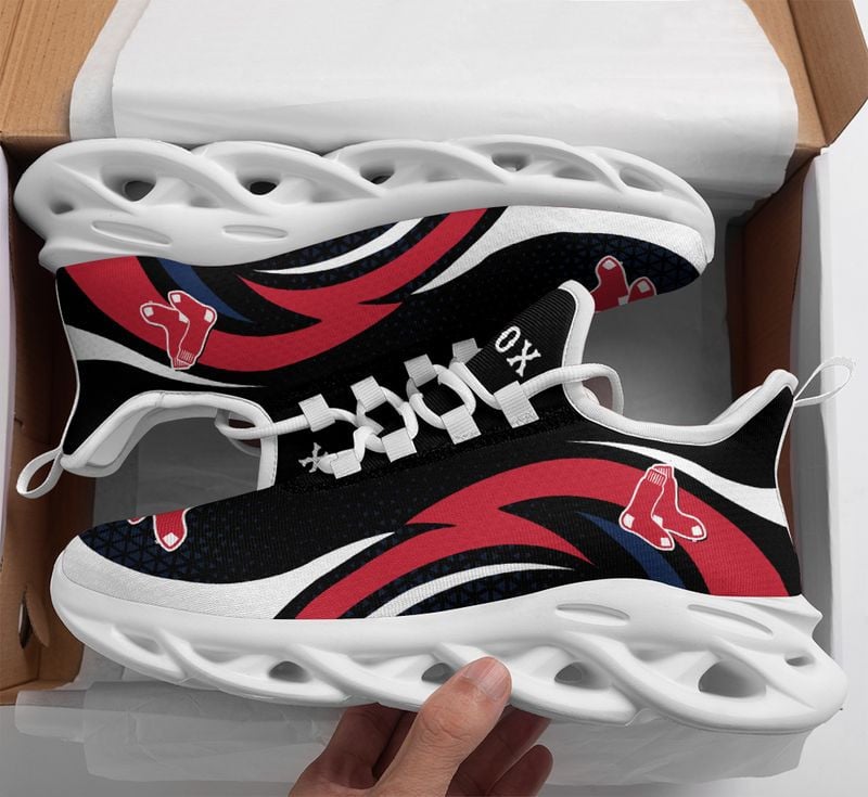 Boston Red Sox Triangle Abstract Pattern Max Soul Shoes NEW054536