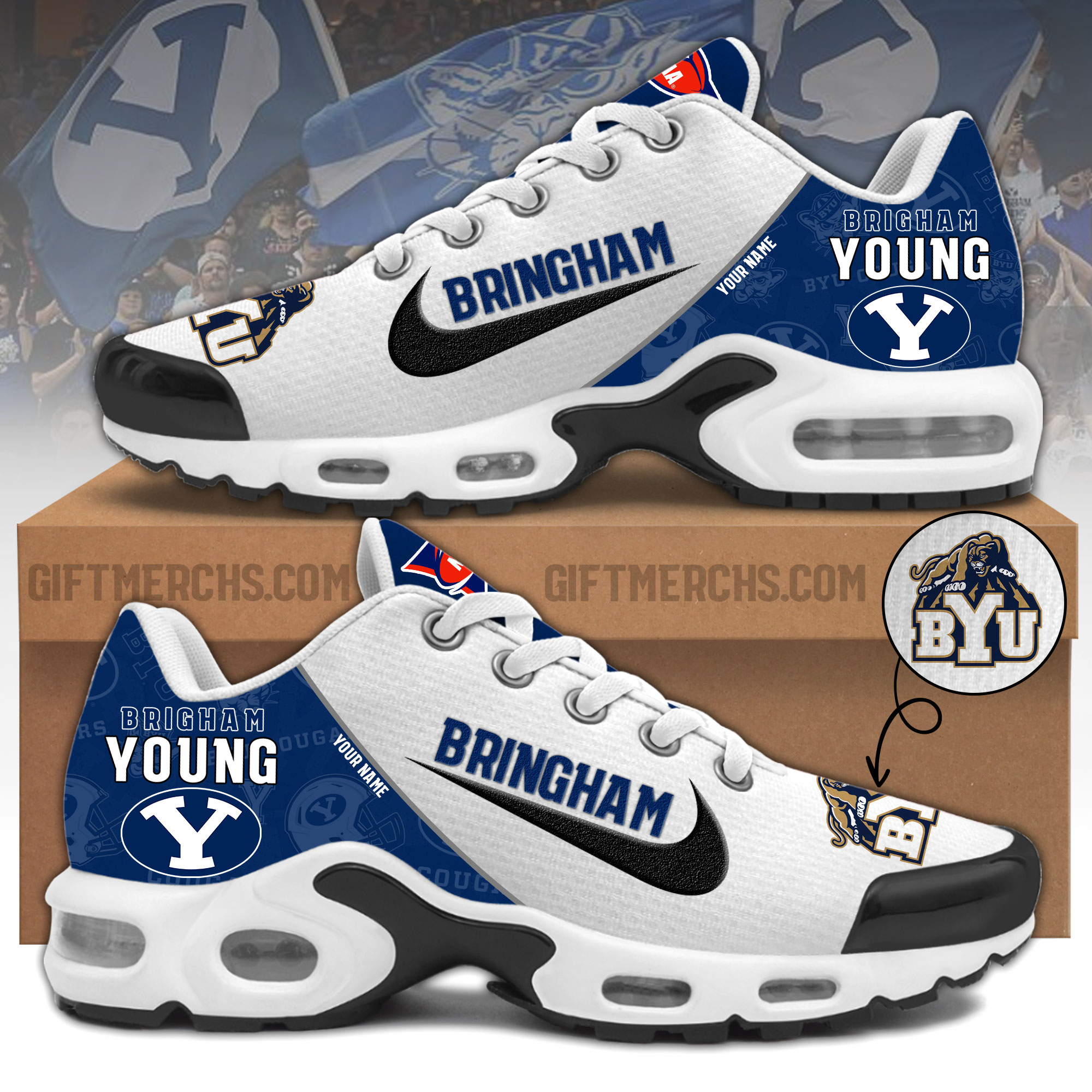 Brigham Young    Personalized Shoes