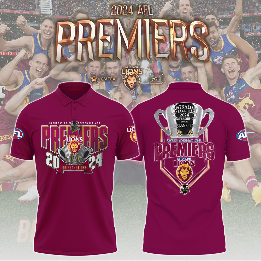 Brisbane Lions POLO Premiers AFL  (3Color)