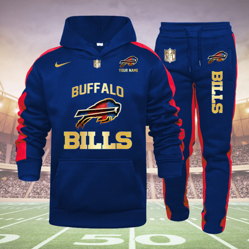 Buffalo Bills-32 Teams Personlized Golden Logo Hoodie-SP11012468ID03
