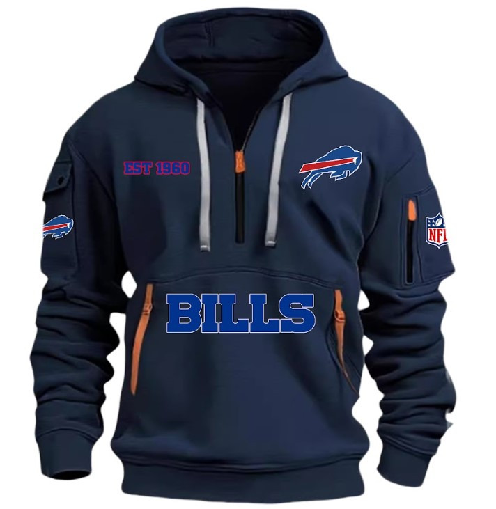 Buffalo Bills - HOODIE HALF ZIPPER - QTA405111358
