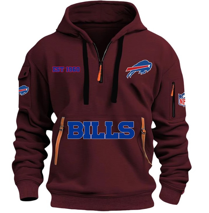 Buffalo Bills - HOODIE HALF ZIPPER - QTA405111358