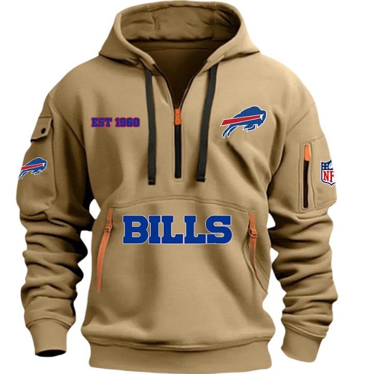 Buffalo Bills - HOODIE HALF ZIPPER - QTA405111358
