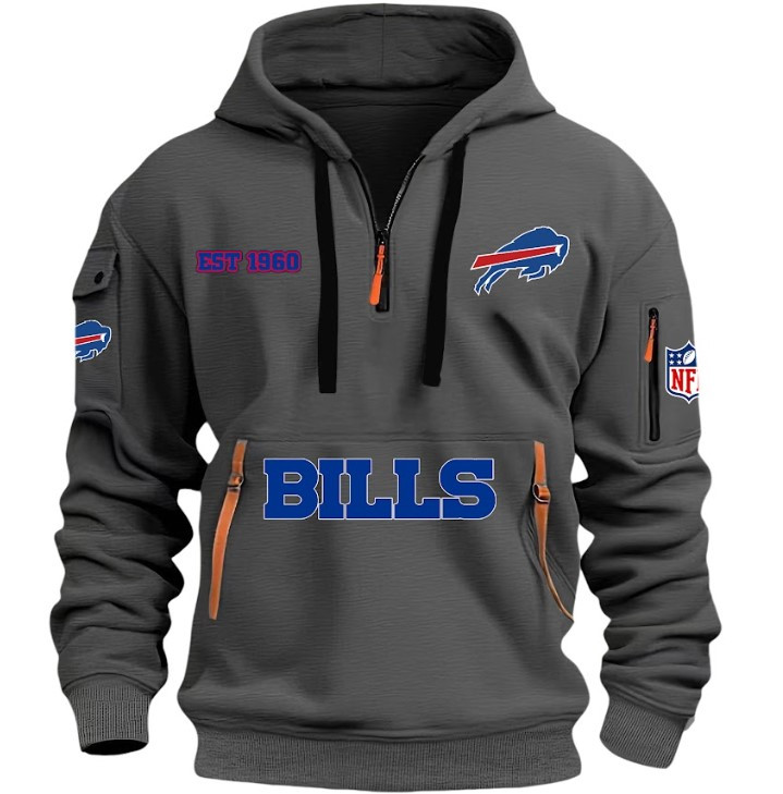 Buffalo Bills - HOODIE HALF ZIPPER - QTA405111358