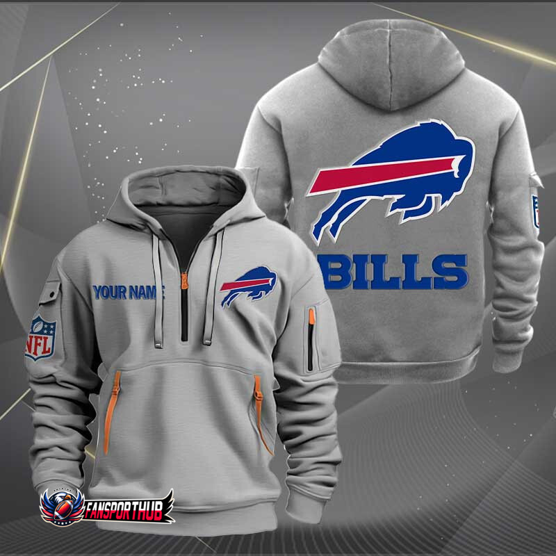 Buffalo Bills New Personalized Quarter Zip Hoodie AZBTQZH000232