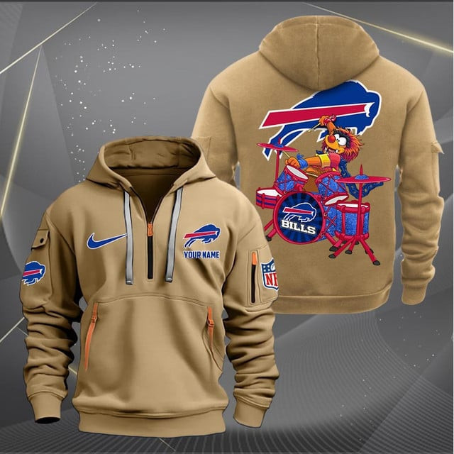 Buffalo Bills Premium Personalized Quarter Zip Hoodie AZBTCQZH000004