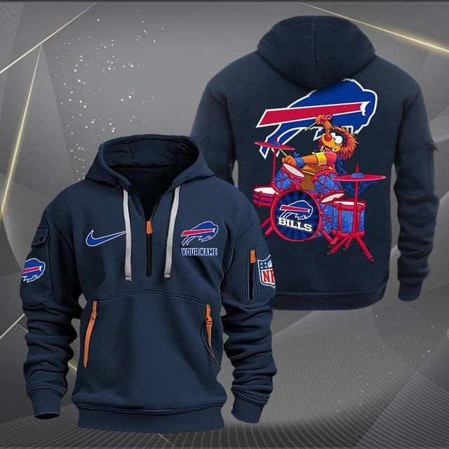 Buffalo Bills Premium Personalized Quarter Zip Hoodie AZBTCQZH000004