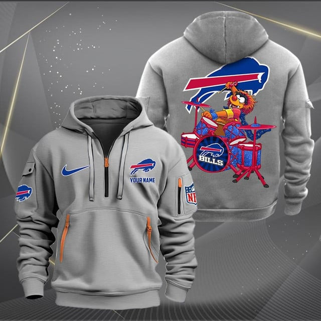 Buffalo Bills Premium Personalized Quarter Zip Hoodie AZBTCQZH000004