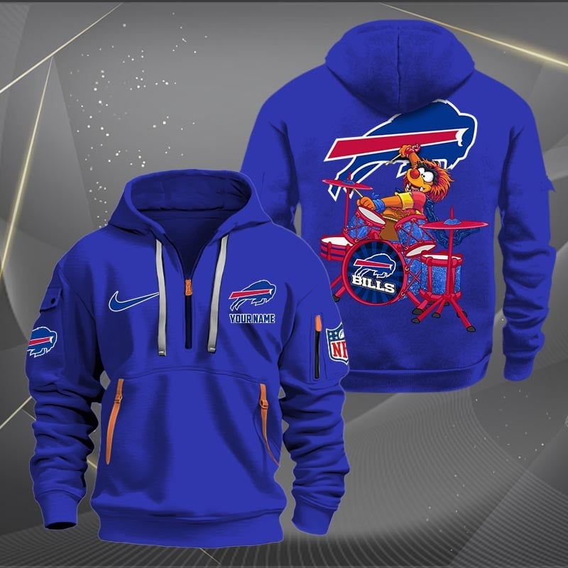 Buffalo Bills Premium Personalized Quarter Zip Hoodie AZBTCQZH000004