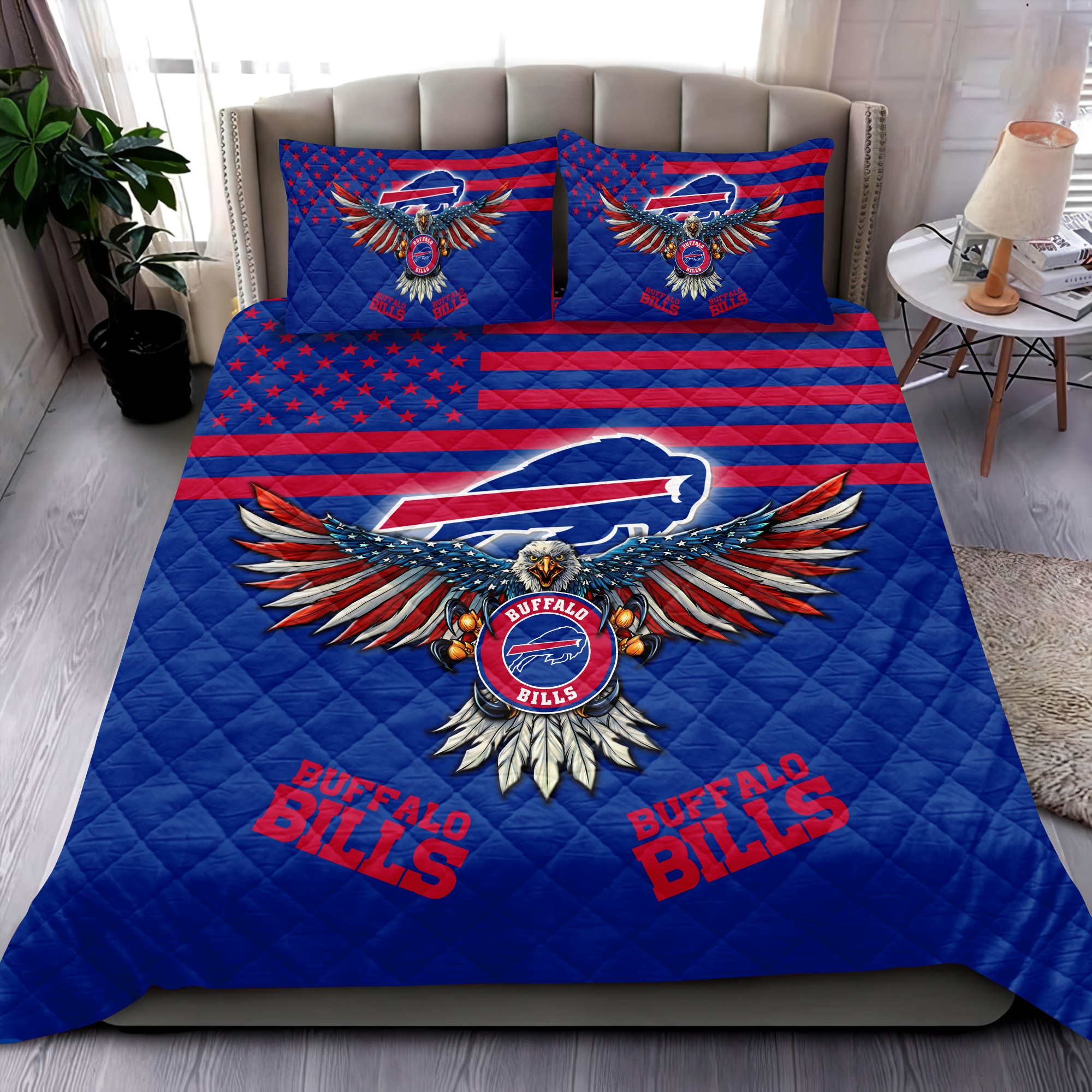 Buffalo Bills Quilt Bedding Set M02