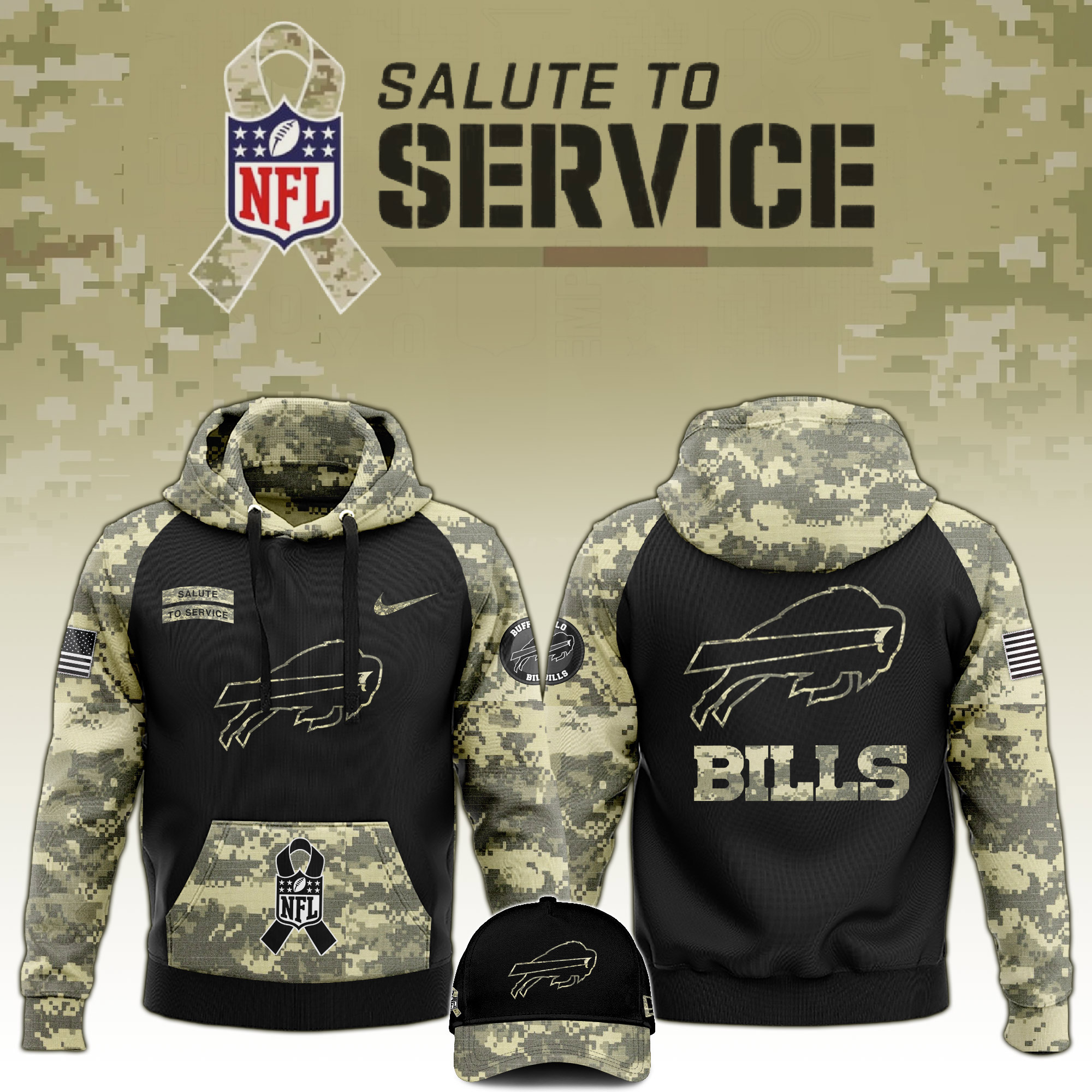 Buffalo Bills Veterans Day Hoodie
