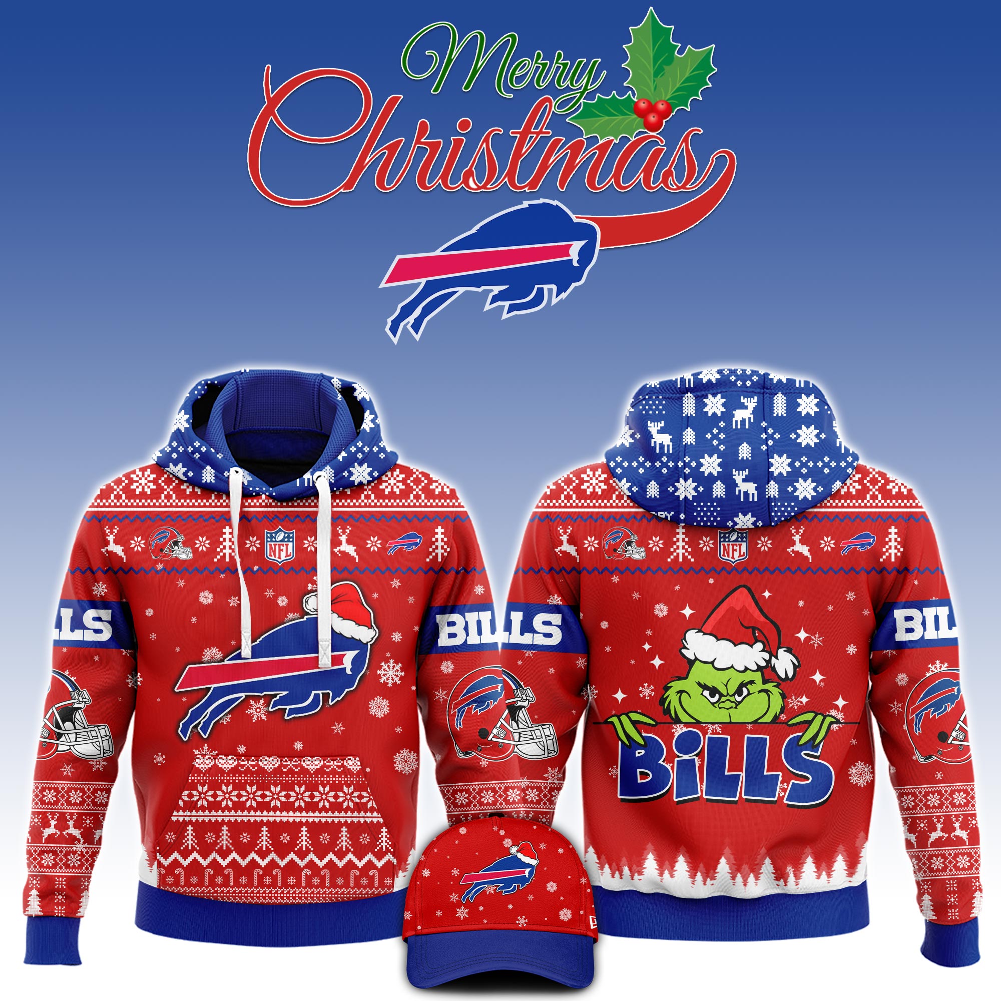 Buffalo Bills x Christmas   Hoodie