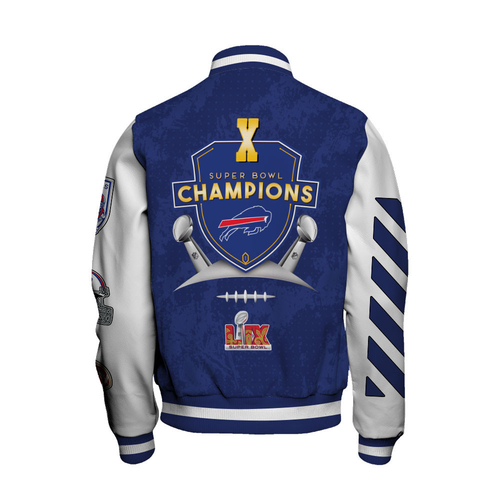 Buffalo Bills X Super Bowl LIX Champions Winning Spirit Varsity Jacket
