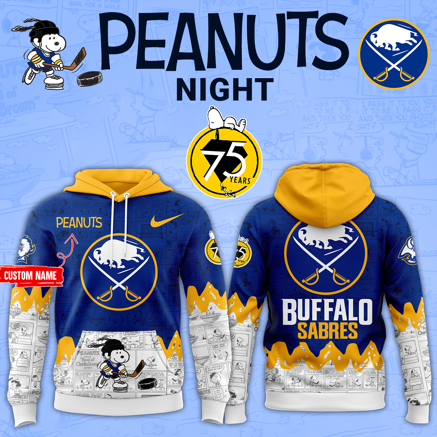 Buffalo Sabres 75th Anniversary of  Hoodie