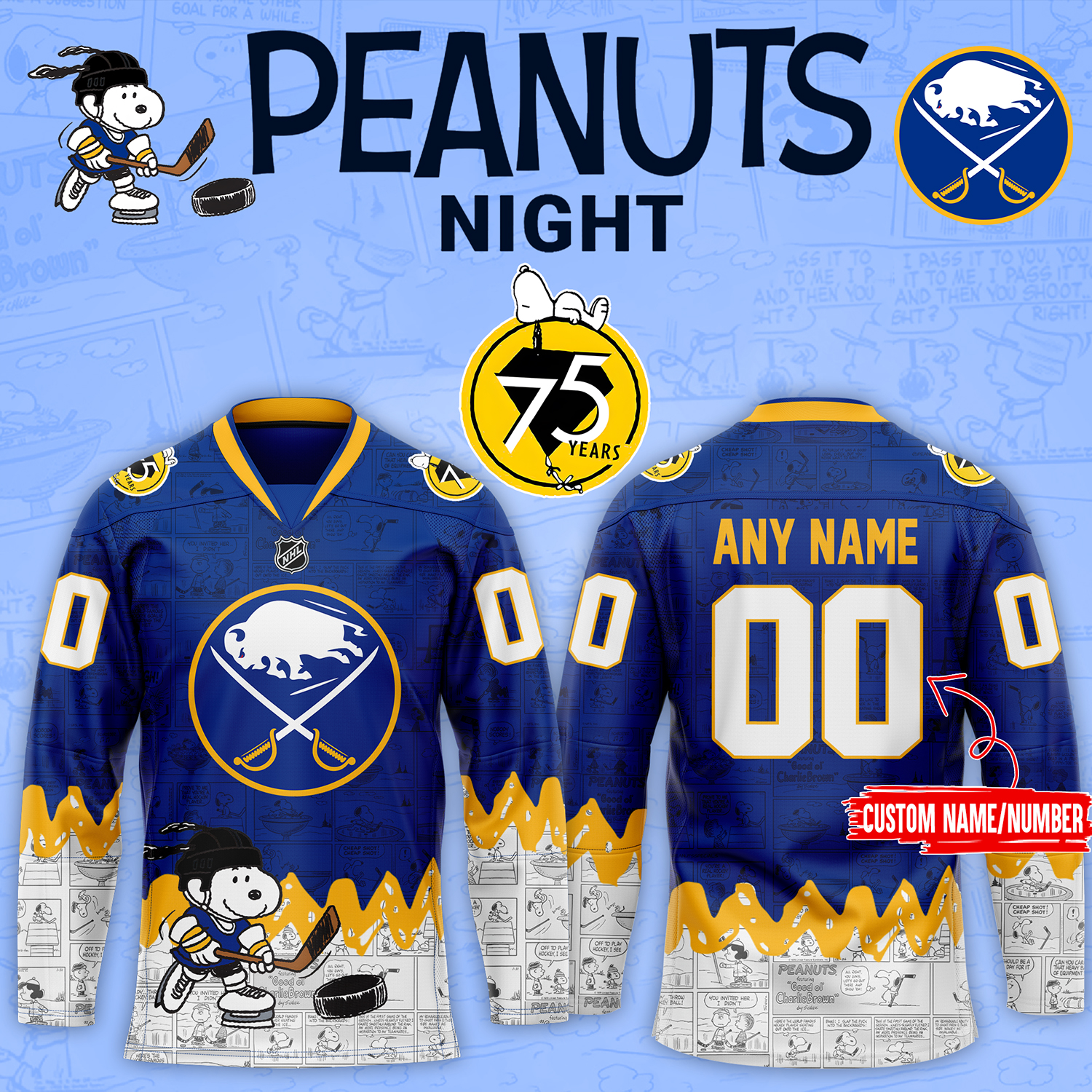 Buffalo Sabres 75th Anniversary of Jersey