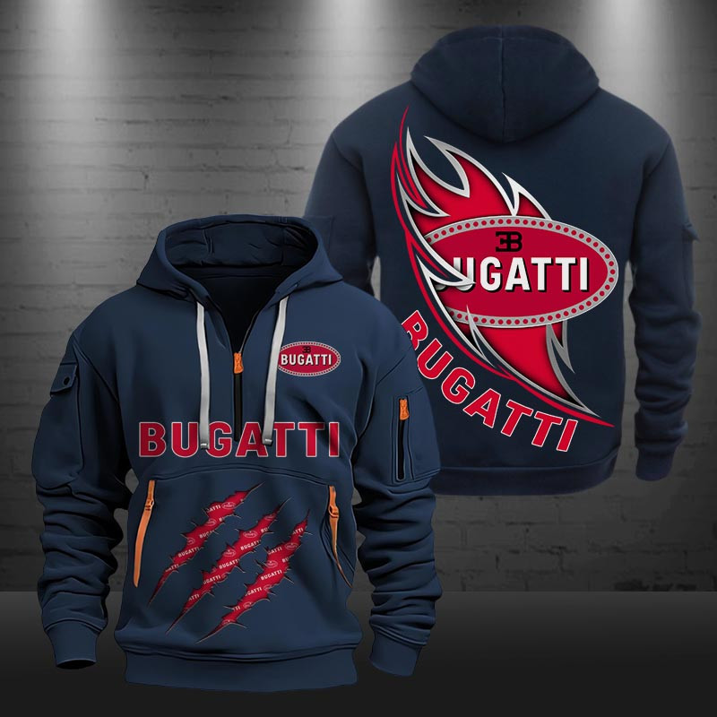 Bugatti New Zip Hoodie 0426 Multicolor