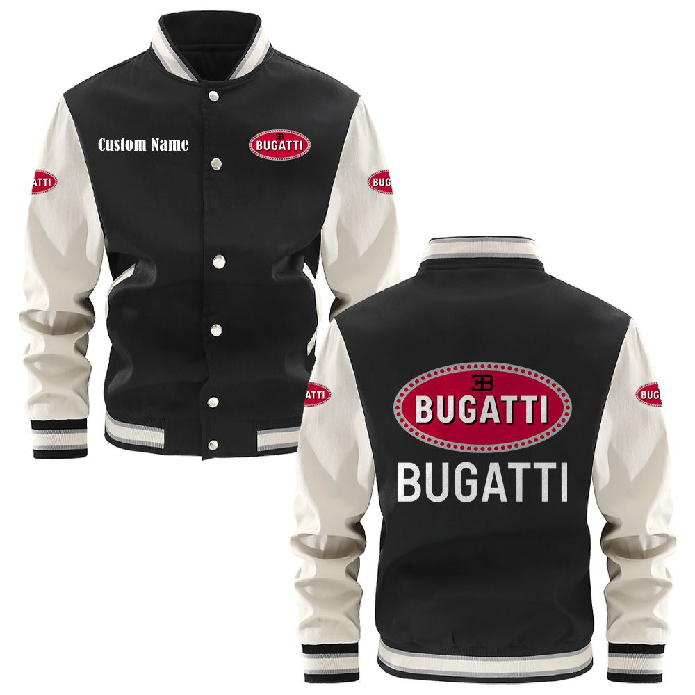 Bugatti Varsity Jacket, Baseball jacket, Letterman Jacket Customize Name, Multicolor