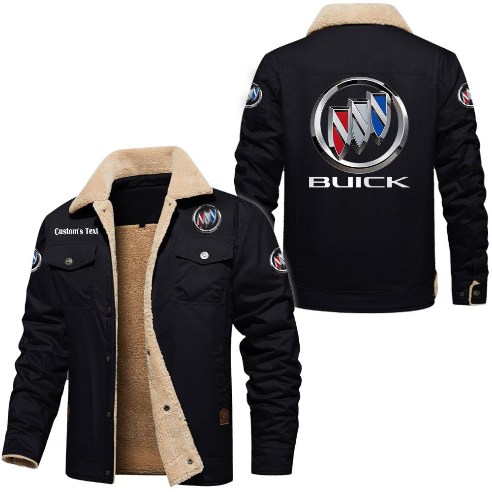 Buick Cargo Fleece Lined Cotton Jacket Multicolor, vintage style, customize name