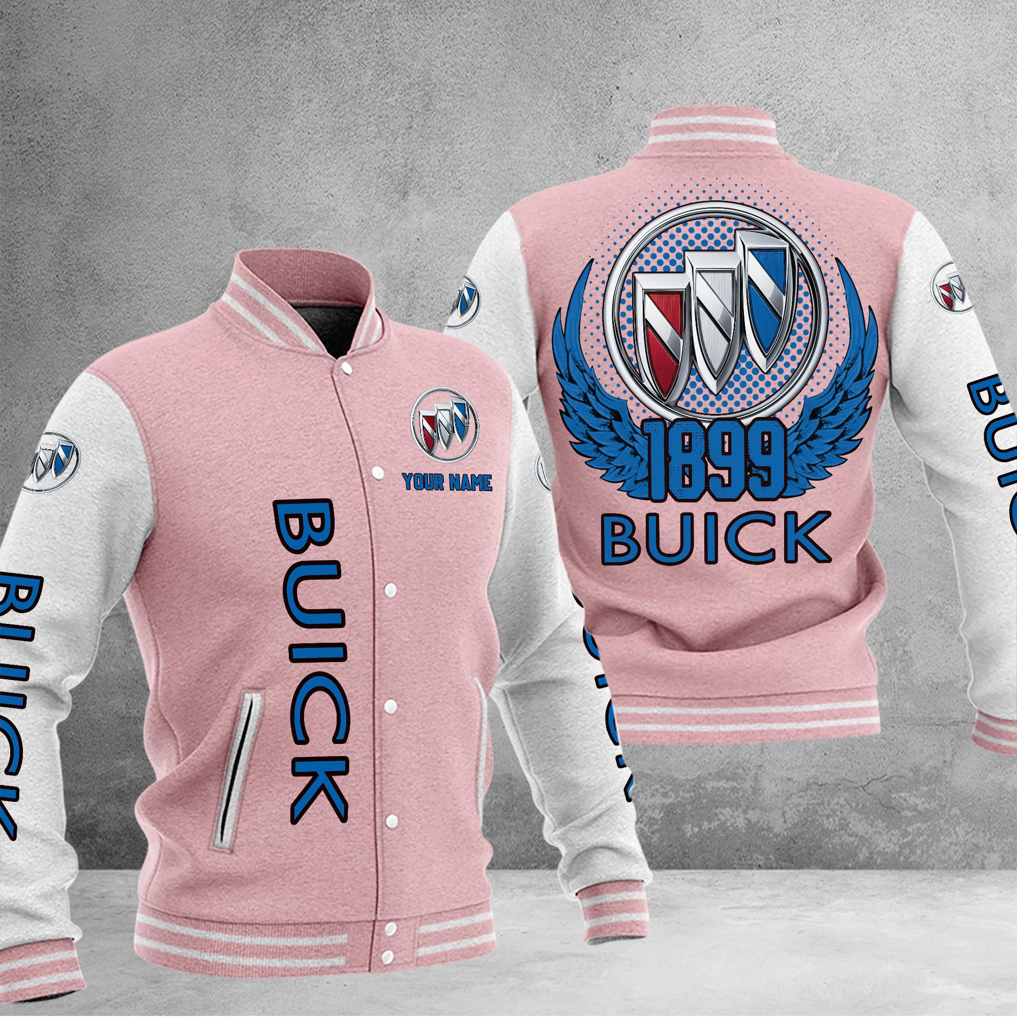 Buick DMHJ1026 Baseball Jacket Multicolor