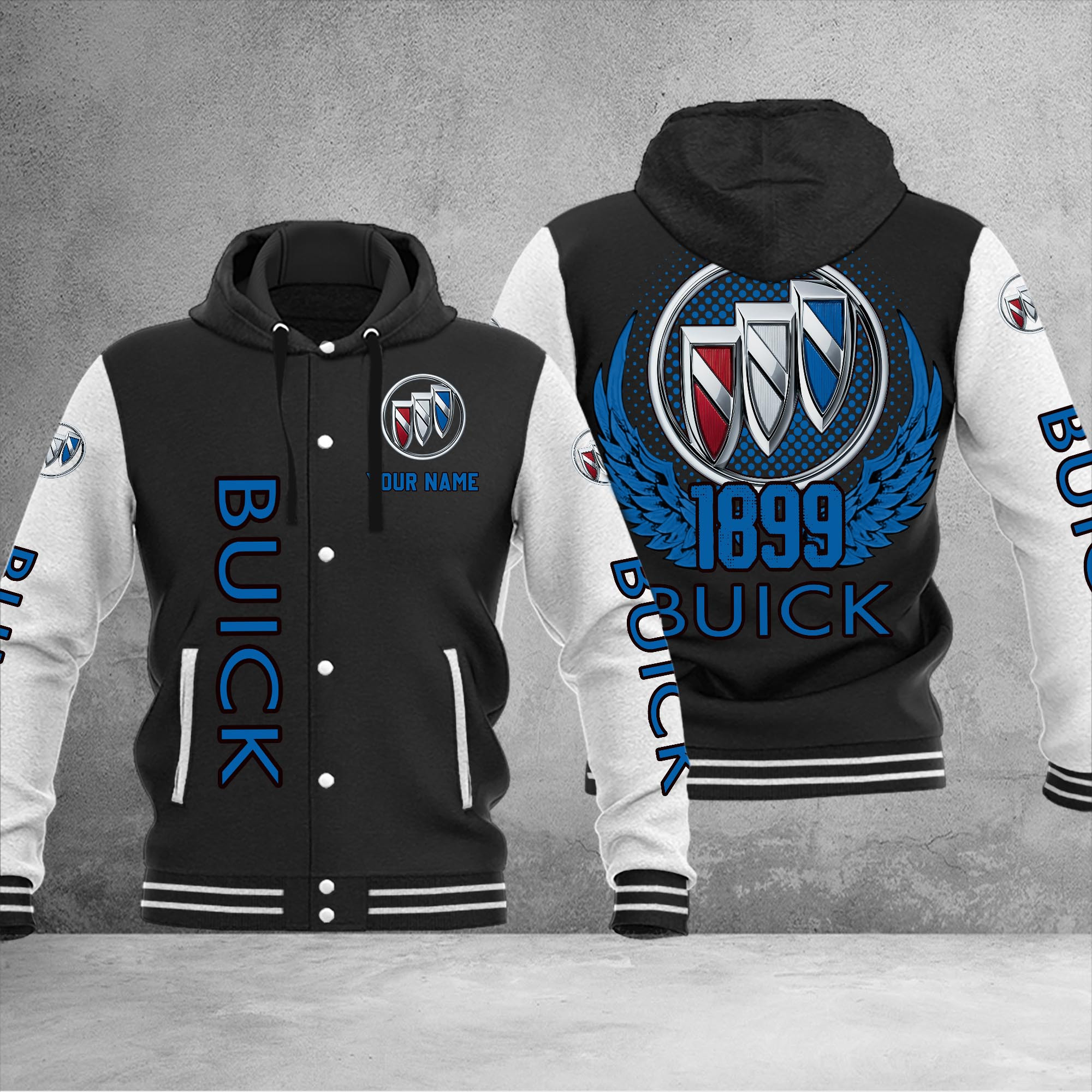 Buick DMHJ1026 Baseball Jacket Multicolor