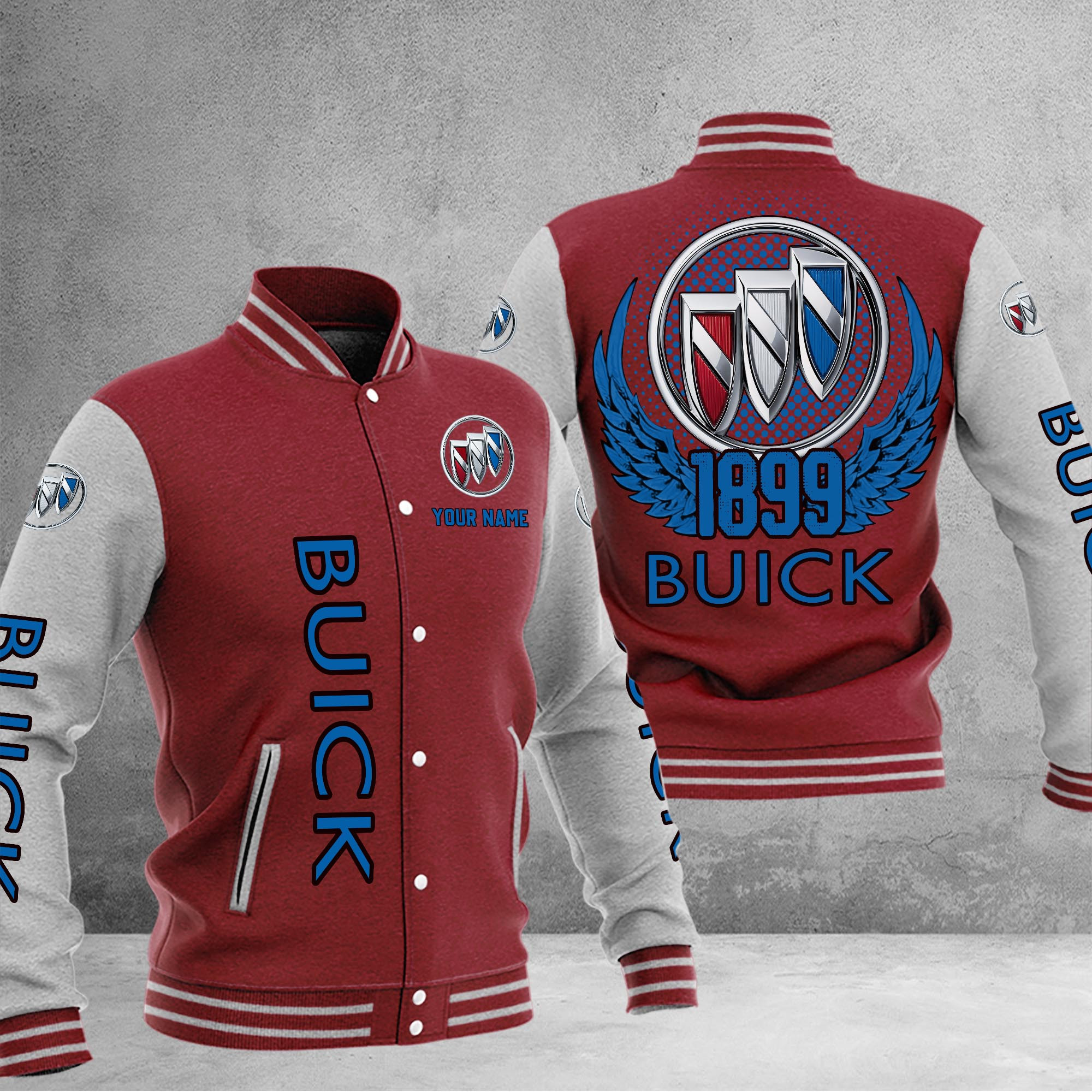 Buick DMHJ1026 Baseball Jacket Multicolor