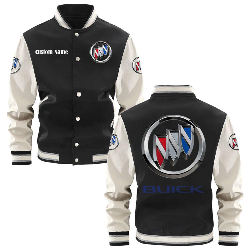 Buick Varsity Jacket, Baseball jacket, Letterman Jacket Customize Name, Multicolor
