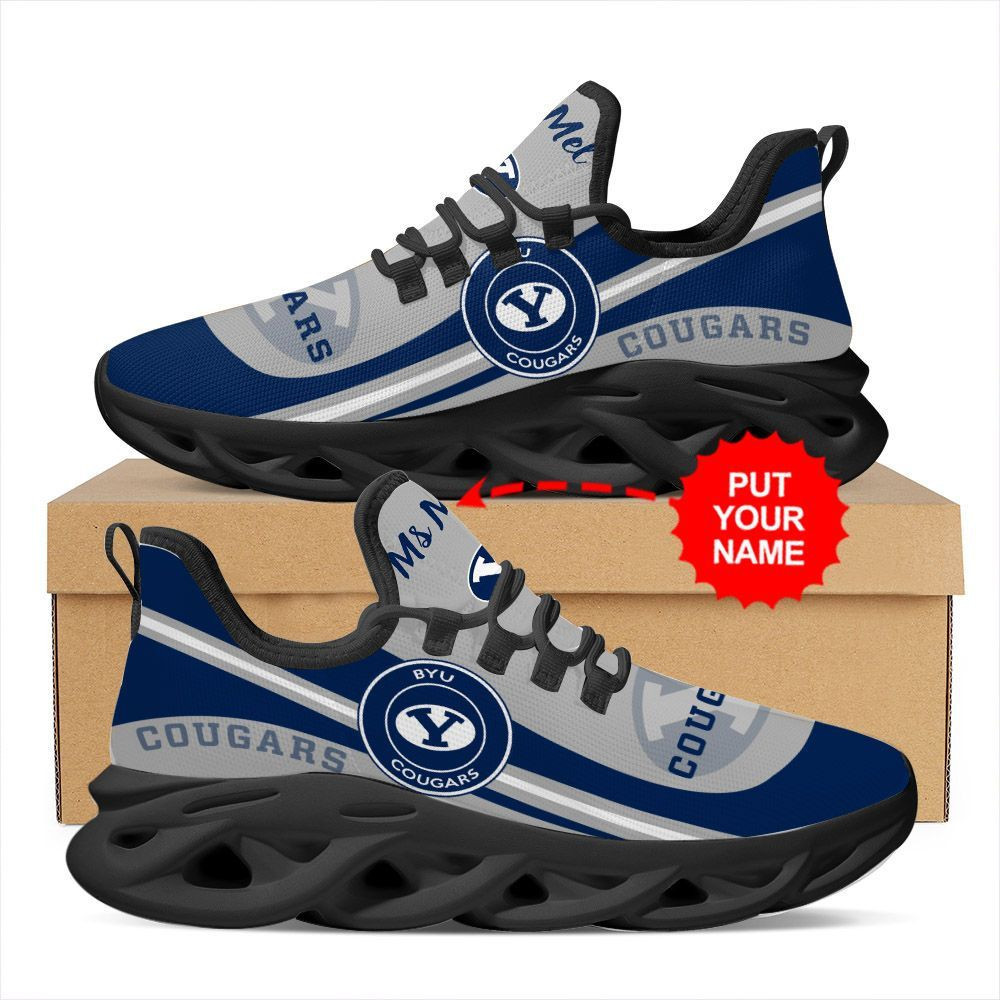 BYU Cougars Custom Name Personalized Max Soul Sneakers Shoes