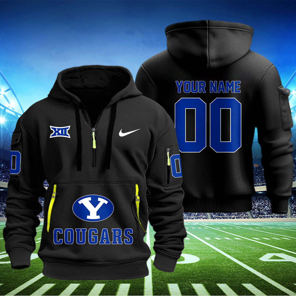 BYU Cougars Football Quarter Zip Hoodie