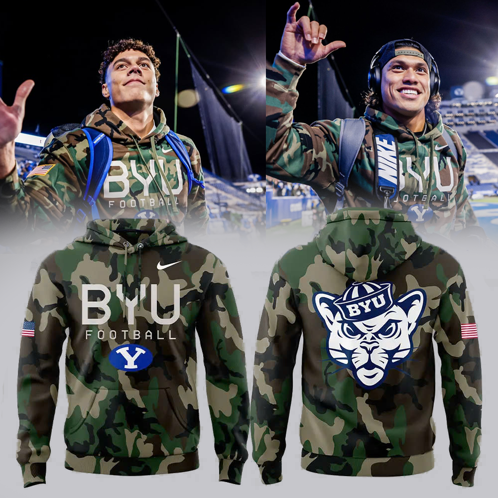 BYU Cougars  Military Appreciation Club Pullover Hoodie Camo