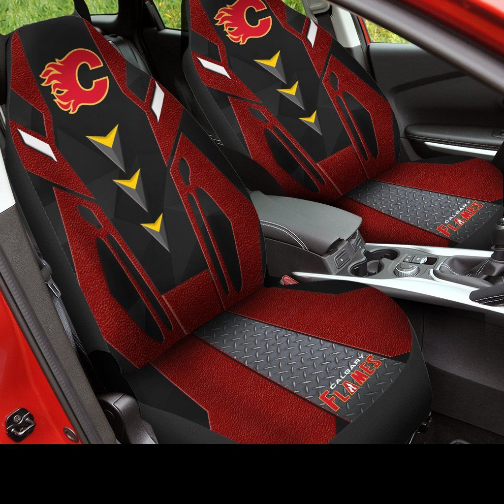 Calgary Flames Car Seat Covers (SET OF 2) - v6
