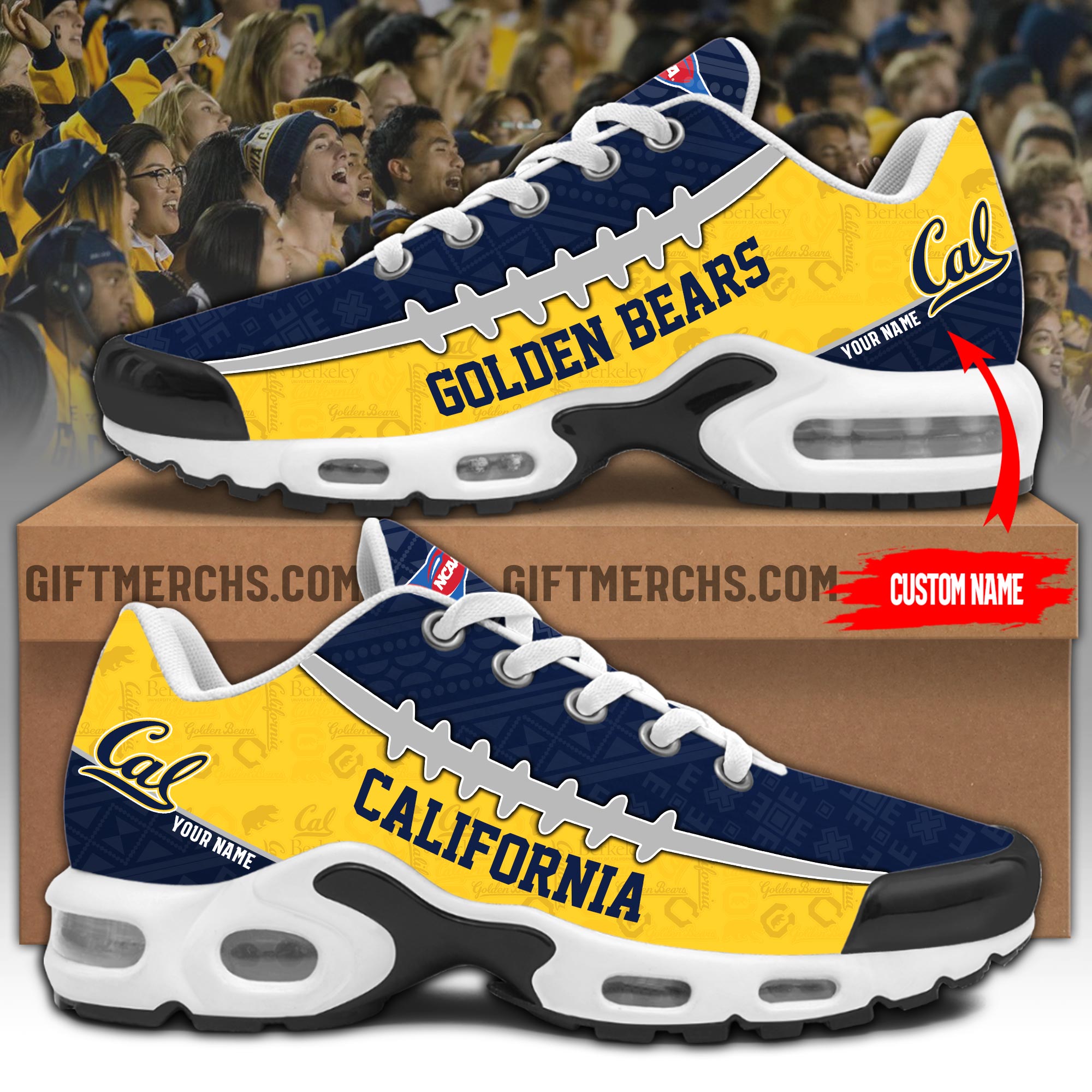 California Golden Bears Personalized Shoes