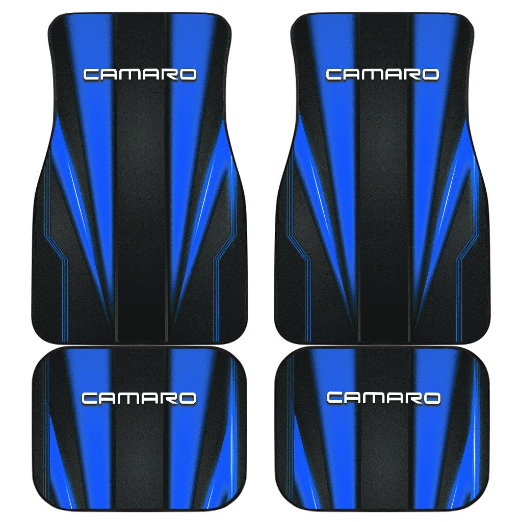 Camaro Blue Logo Car Seat Covers Metal Abstract Ph220913-0392