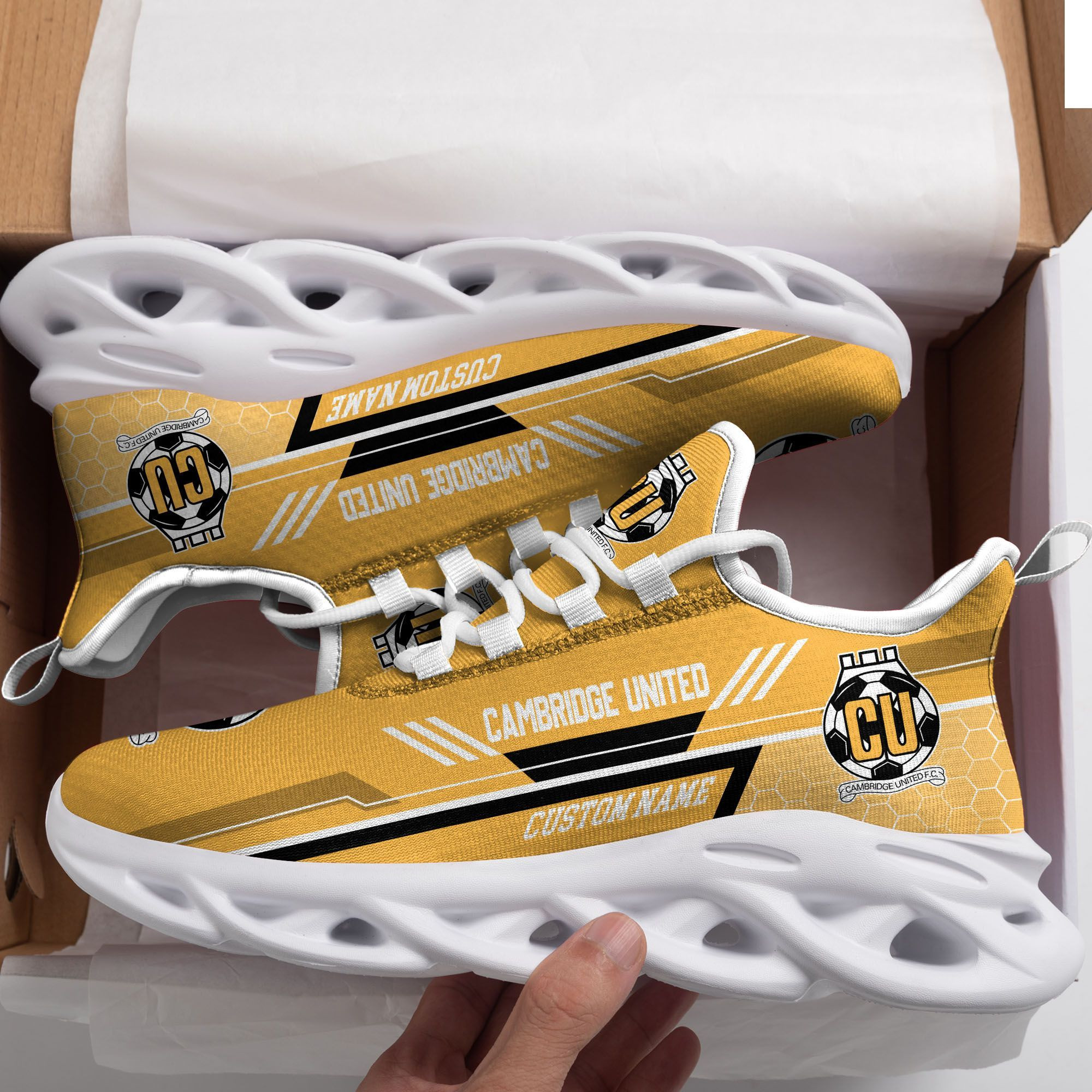 Cambridge United Custom Personalized Max Soul Sneakers Shoes