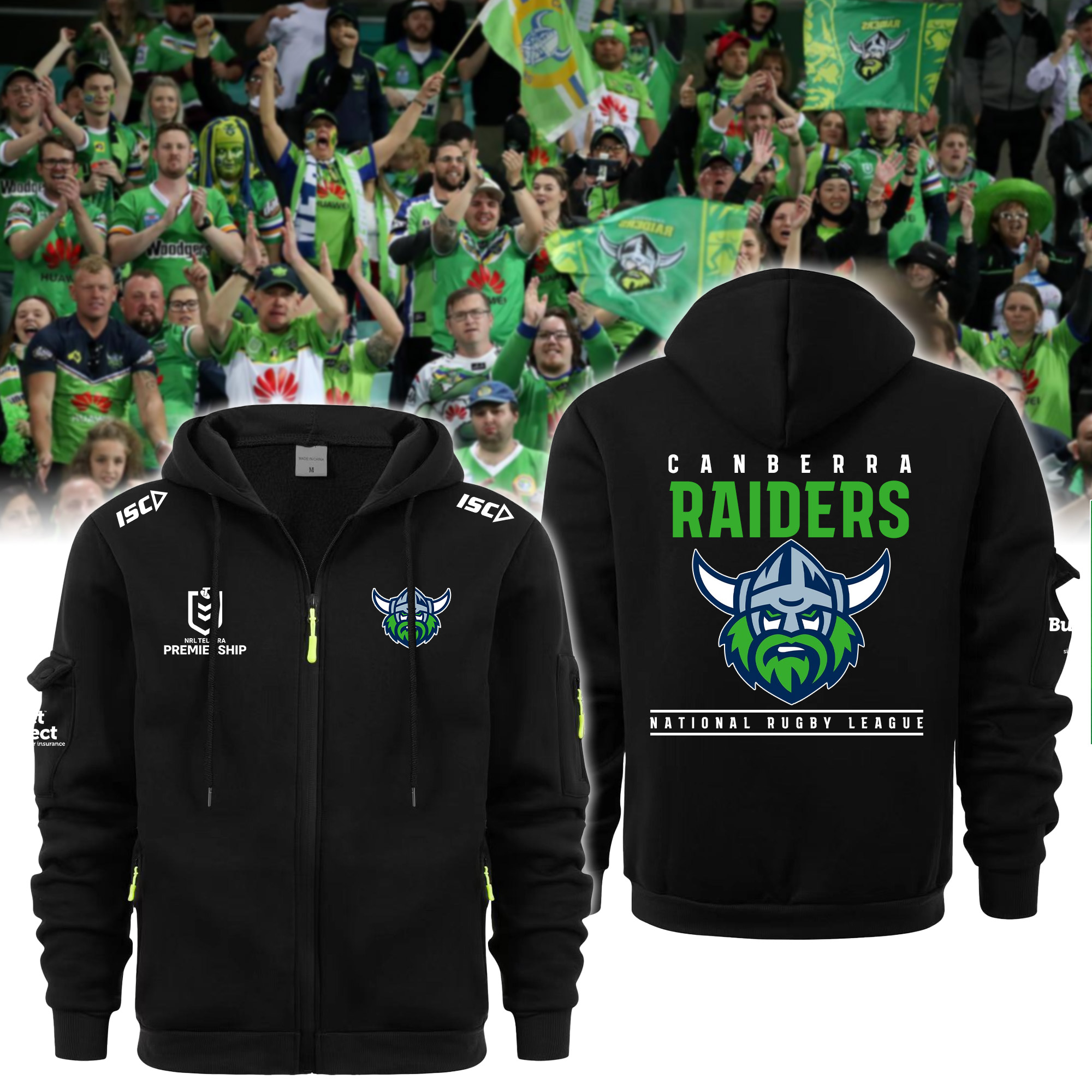 Canberra Raiders    New Zip Hoodie Fashions  s