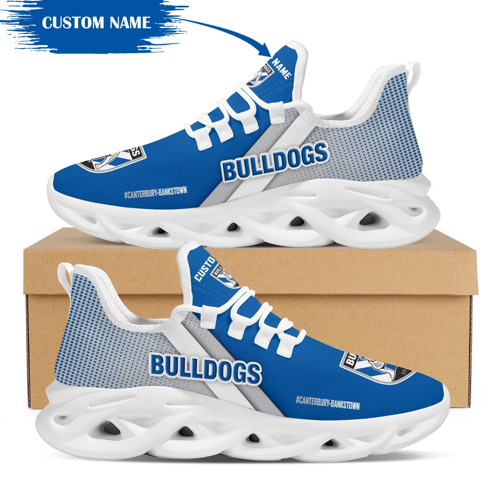 Canterbury-Bankstown Bulldogs Custom Personalized Max Soul Sneakers Shoes