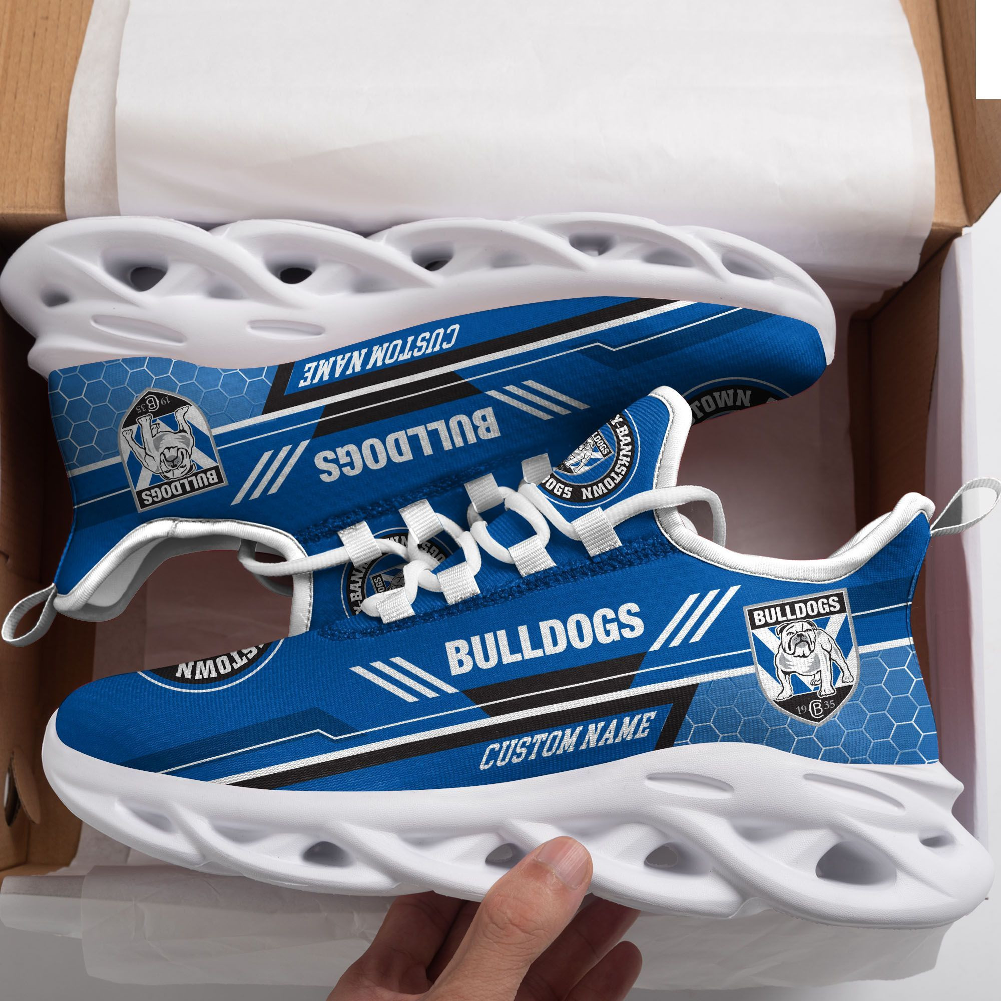 Canterbury-Bankstown Bulldogs Custom Personalized Max Soul Sneakers Shoes