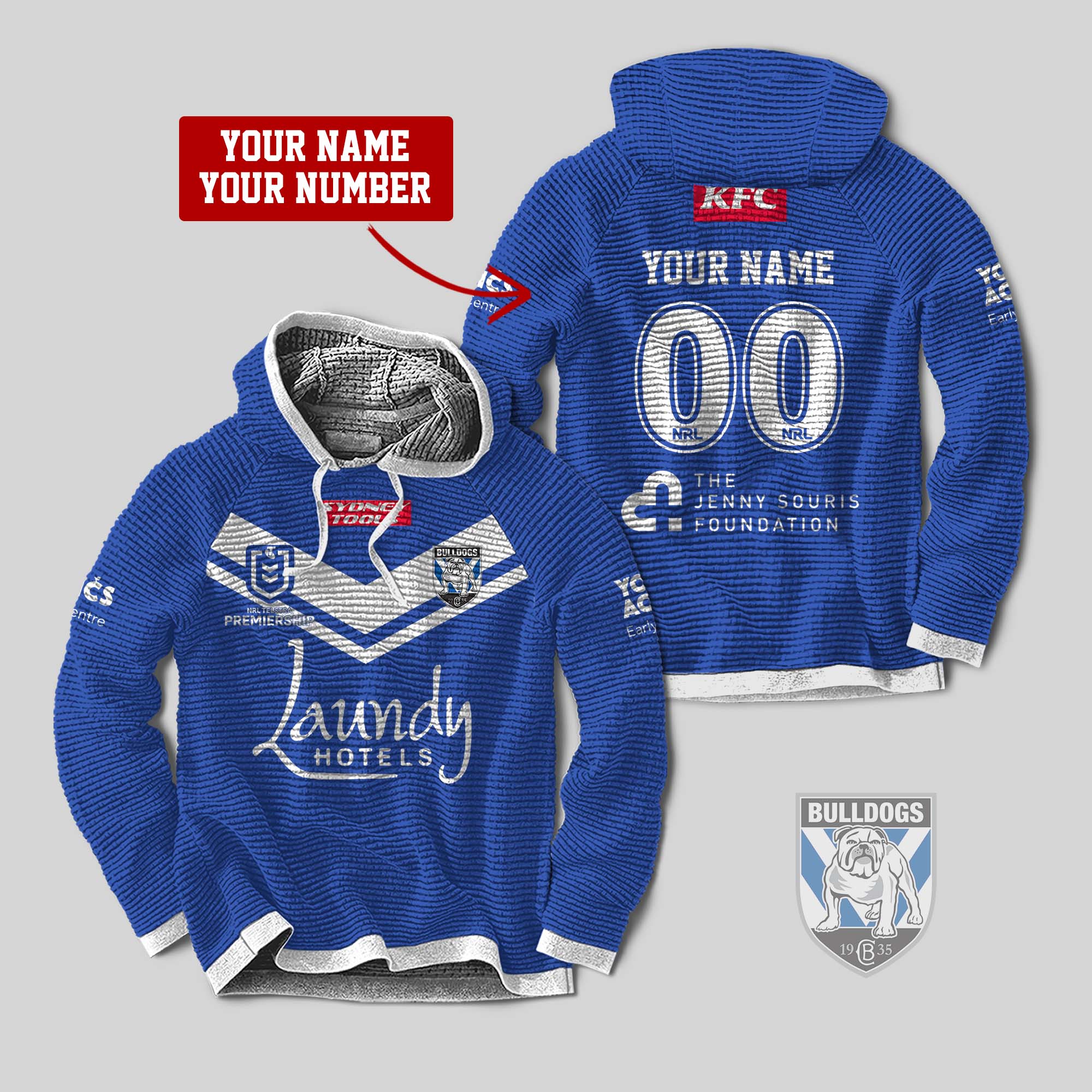 Canterbury Bulldogs 3D New Hoodie