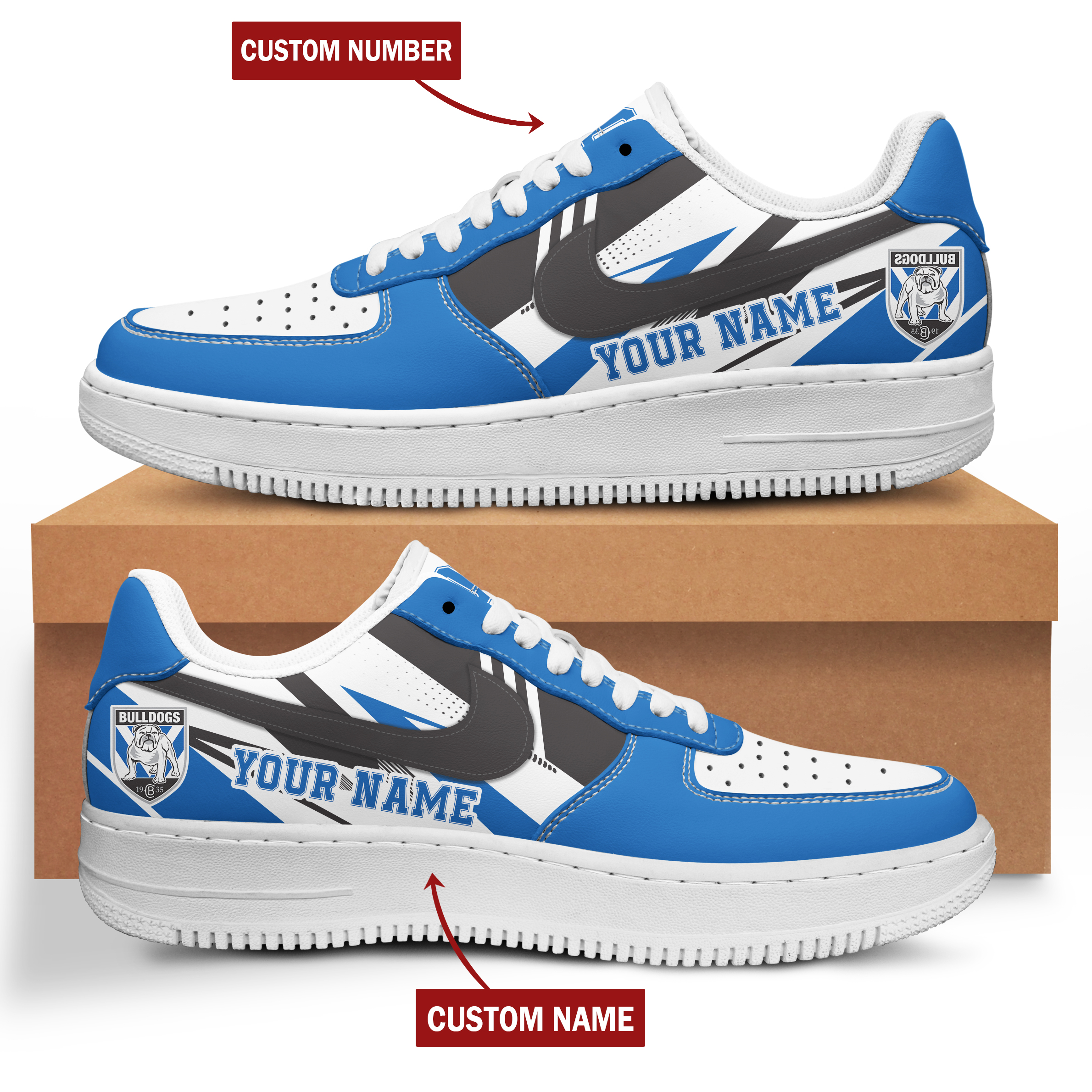 Canterbury Bulldogs Sneakers Custom