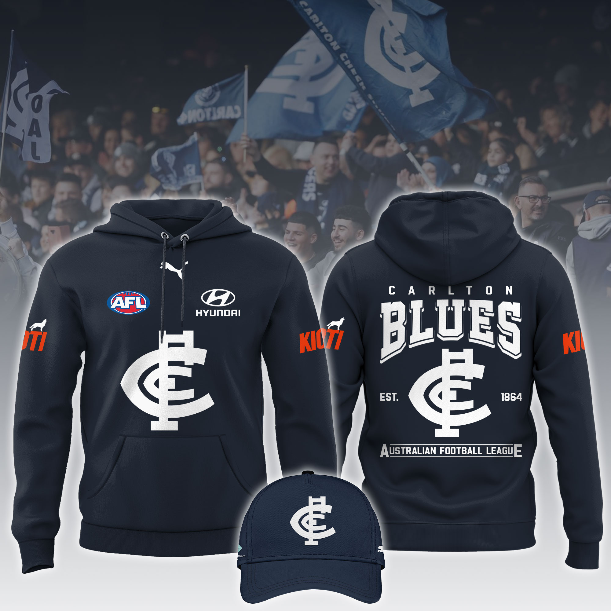 Carlton Blues AFL   Hoodie