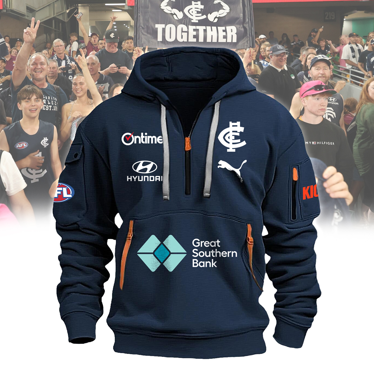 Carlton Blues AFL New Zip Hoodie