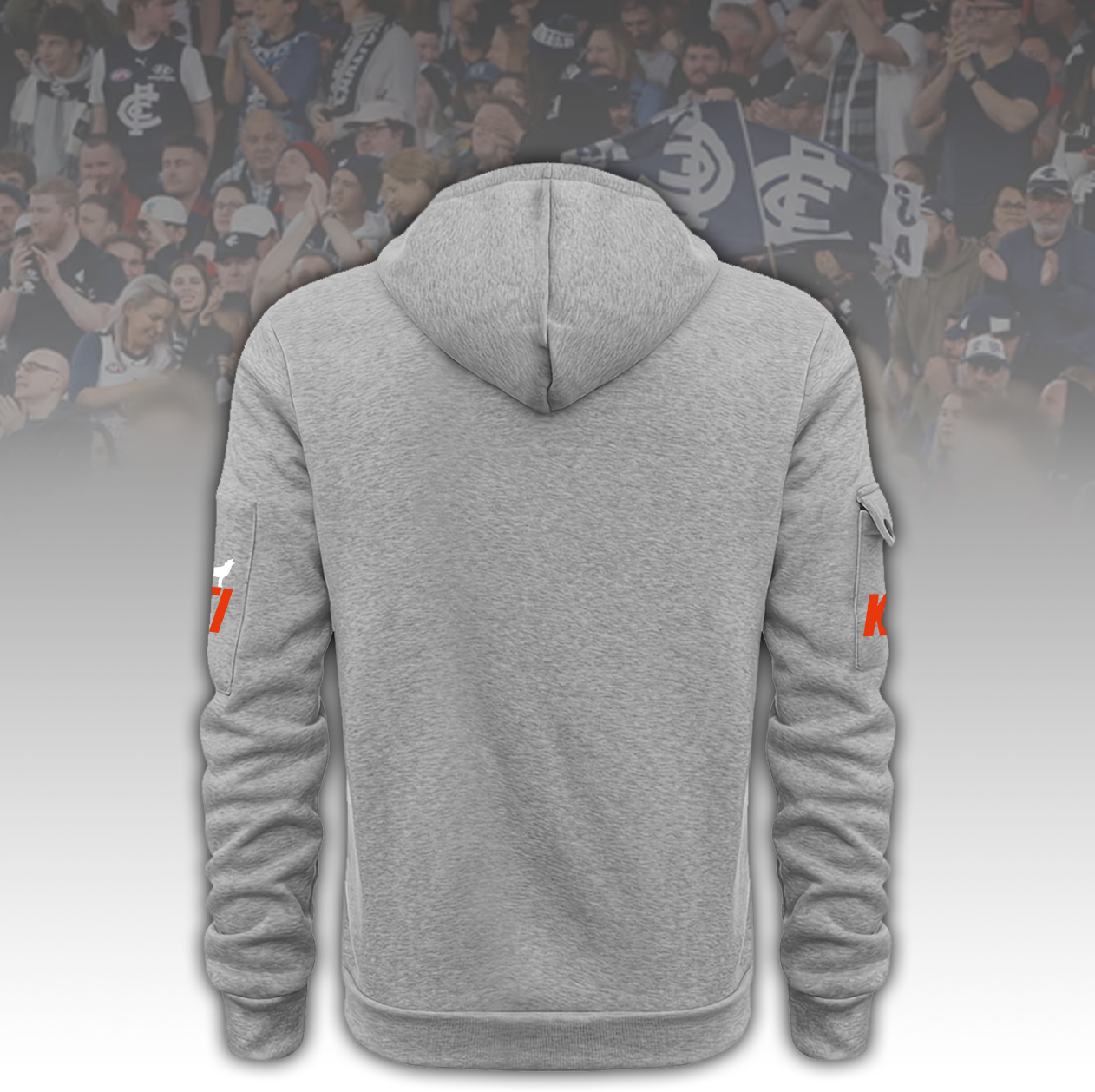 Carlton Blues New Zip Hoodie Gray