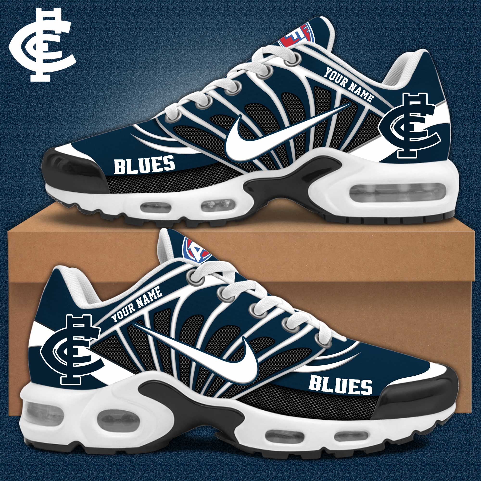 Carlton Blues Personalized Shoes