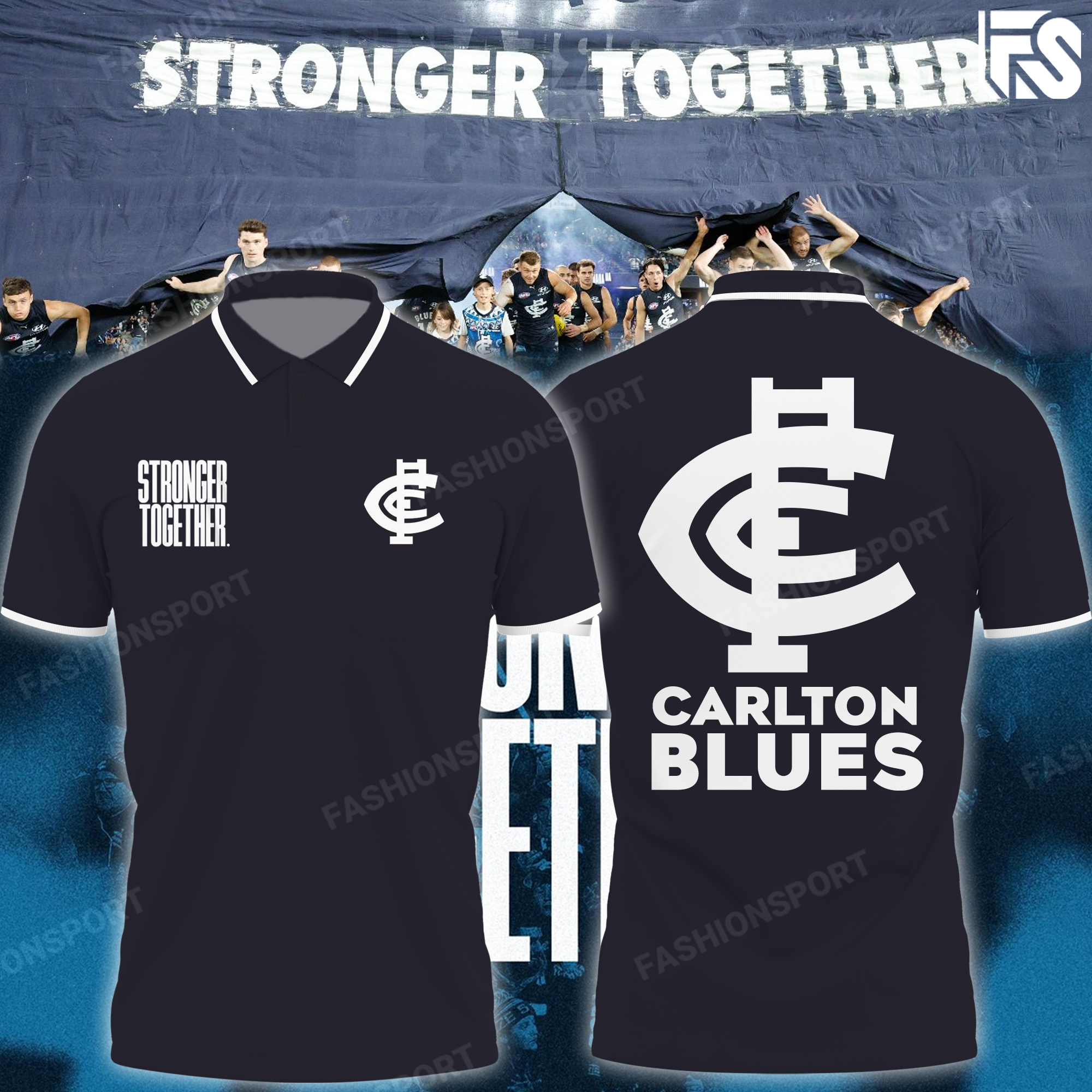 Carlton Blues polo STRONGER TOGETHER Polo