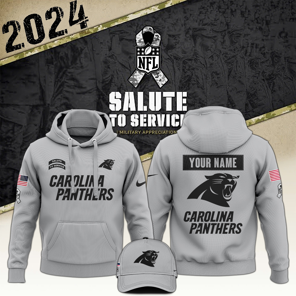 Carolina Panthers  Arctic Camo Salute to Service Club Hoodie 2024