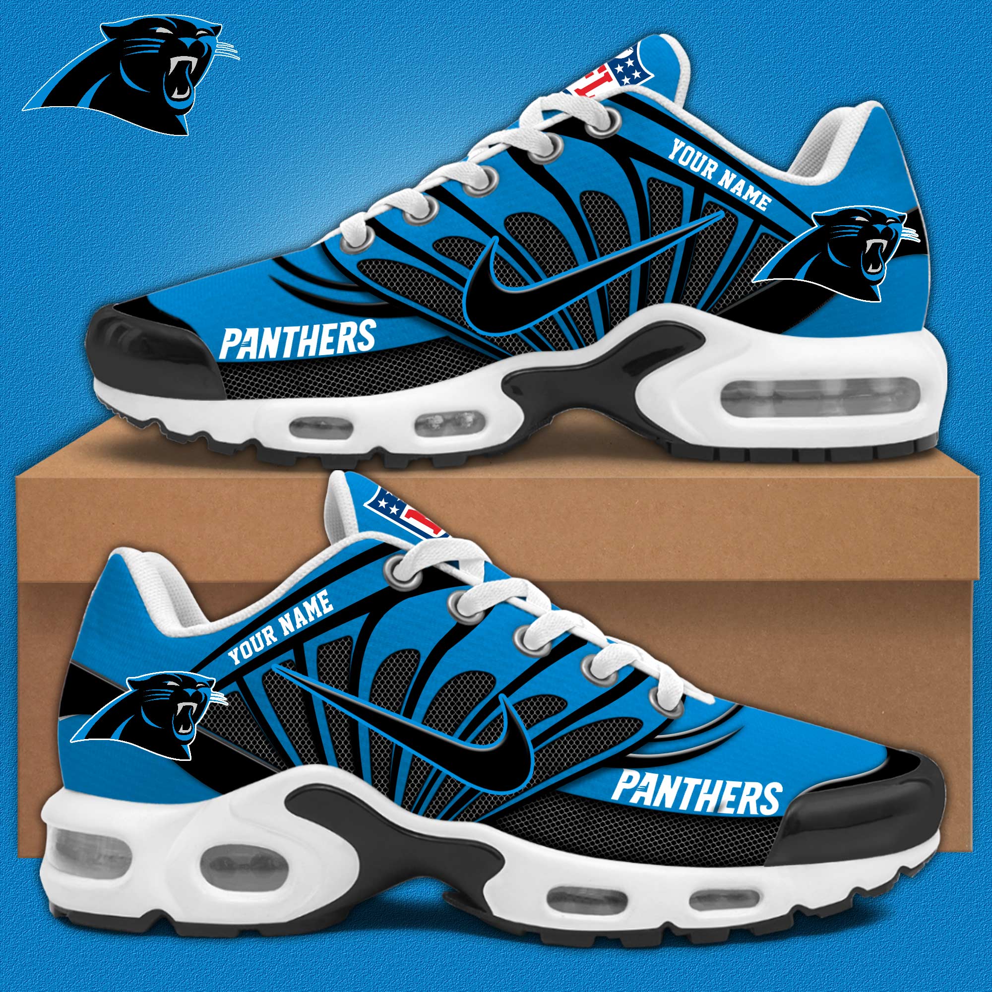 Carolina Panthers Personalized Shoes