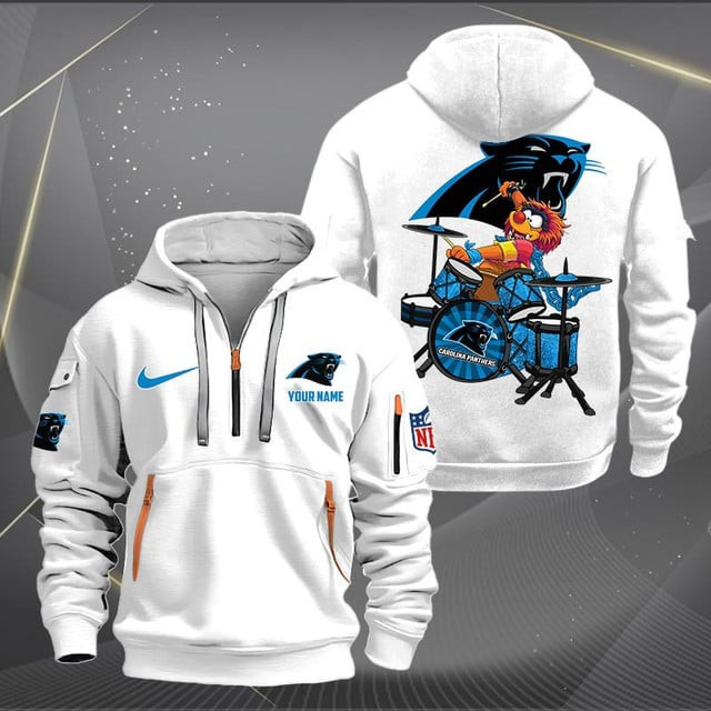 Carolina Panthers Premium Personalized Quarter Zip Hoodie AZBTCQZH000005